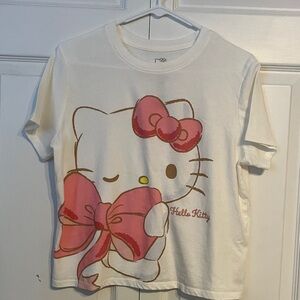 Hello Kitty White Tee with Pink Bows
